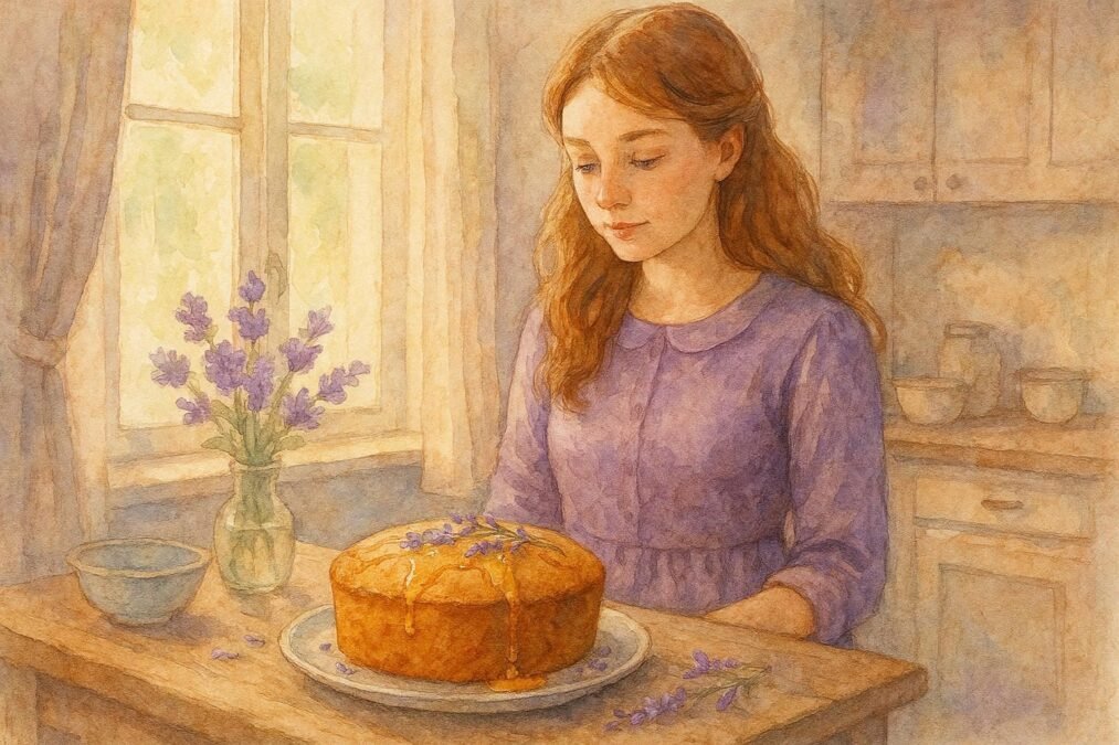 Bolo de lavanda com mel